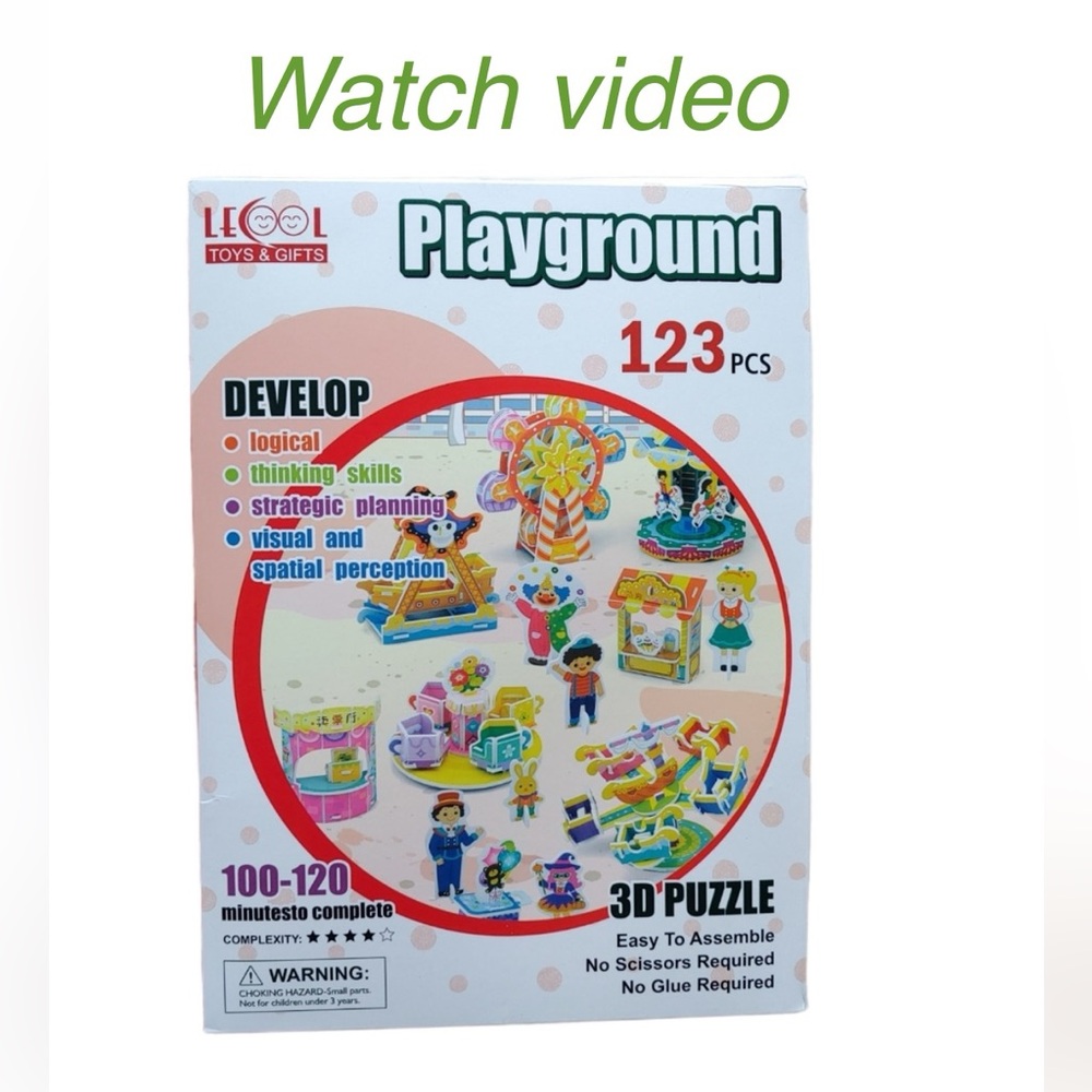 3D puzzle craft for kids adults amusement park educational toy Carousel 5 6 7 8+